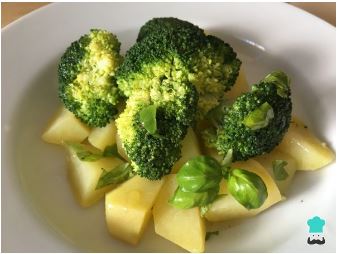 Brócoli al vapor con papas